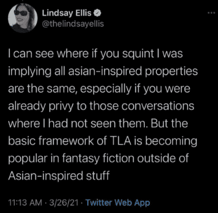 lindsay ellis justify her tweet