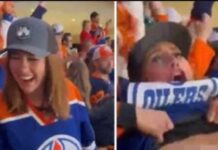 Oilers Fan Flashes Crowd in Game 5 – Ice Hockey Fan goes viral Oilers Fan Flashes Crowd in Game 5 - Ice Hockey Fan goes viral