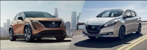 Nissan Leaf and Ariya EVs Nissan Leaf and Ariya EVs